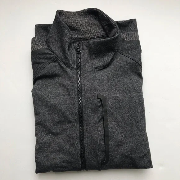 Lululemon Kung Fu II Lightweight Performance Jacket Full Zip Heathered Black XL